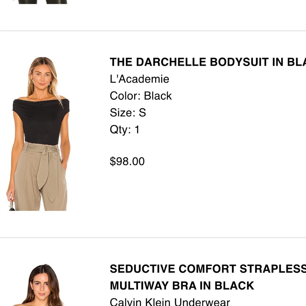 L'Academie Black Darchelle Bodysuit s